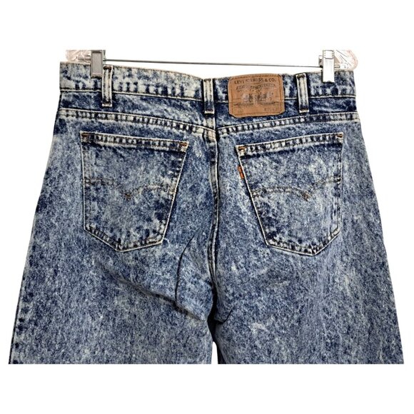 Vintage Levis 550 Acid Wash Relaxed Fit Jeans 35x30 USA Made 80s Icon - Picture 9 of 11